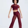 Weissman Power Mesh Wide Leg Pants