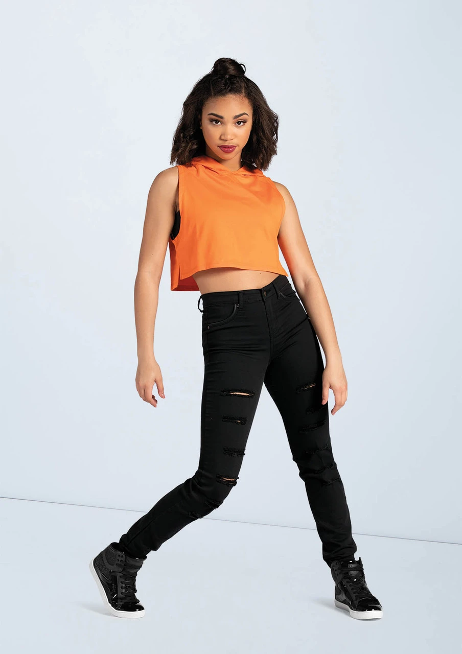 Weissman Hooded Sleeveless Crop Top - Image 2