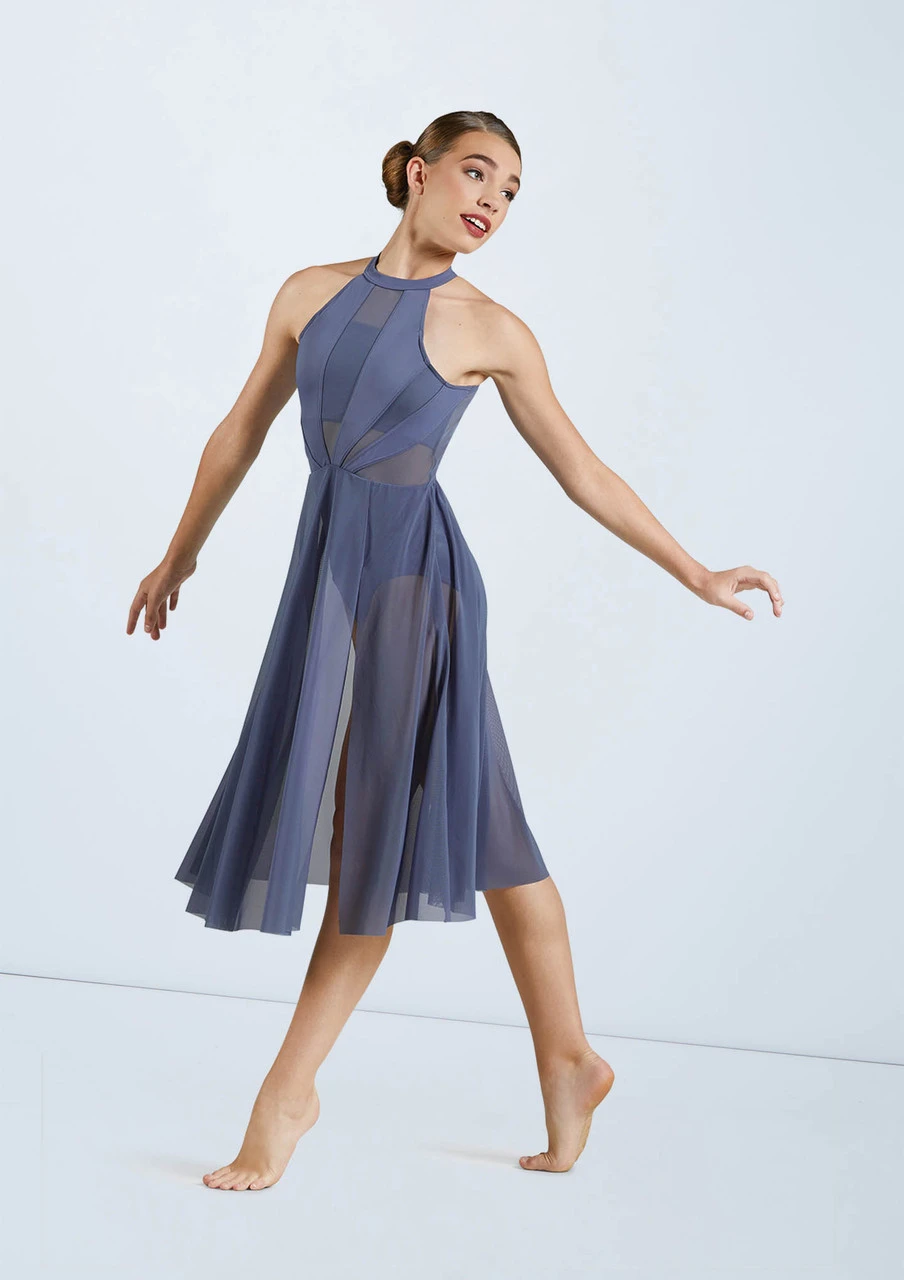 Weissman High Neck Halter Dress - Image 2