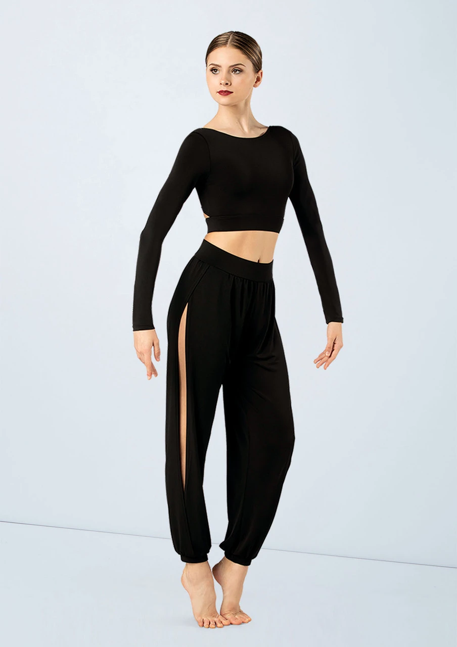 Weissman Knotted Back Crop Top