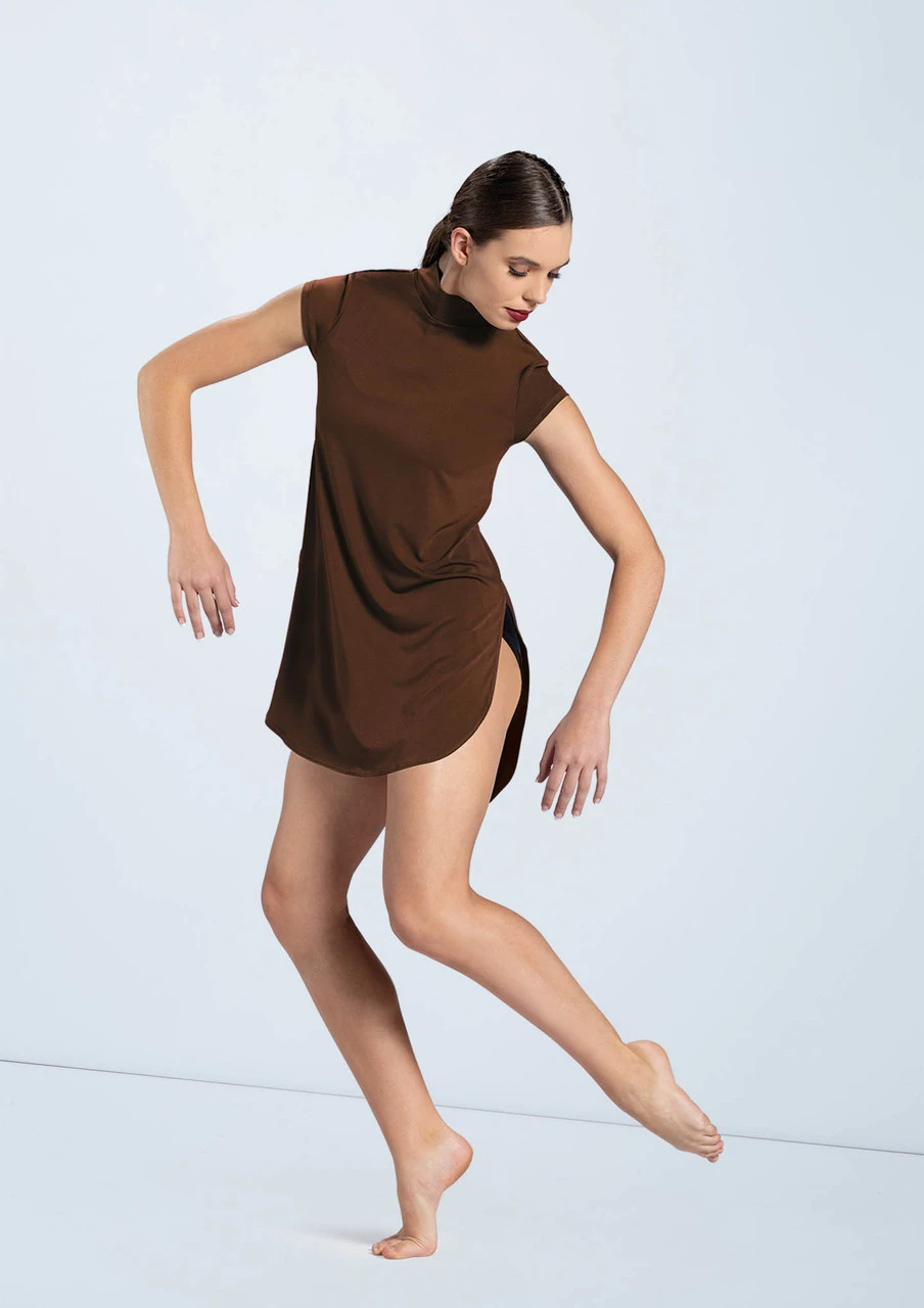 Weissman Mock Neck Tee Dress - Image 2