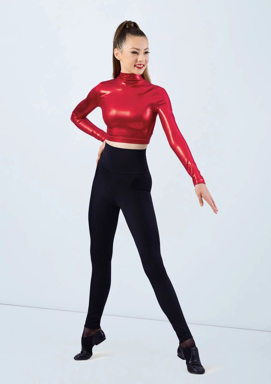Weissman Premium Metallic Crop Top - Image 2