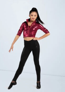 Weissman Cropped Metallic Jacket