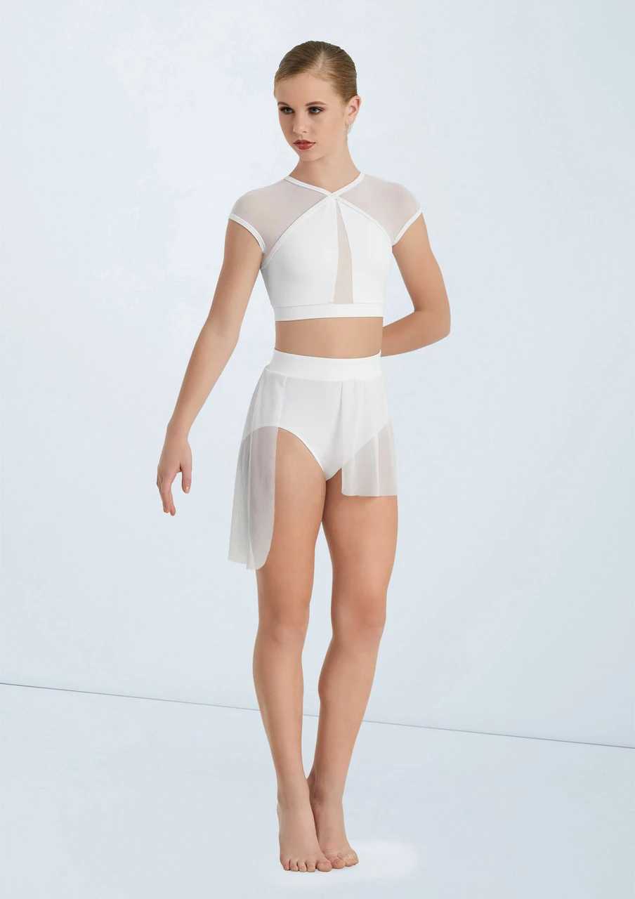 Weissman Illusion Mesh Crop Top - Image 5