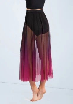 Weissman Ombre Mesh Maxi Skirt
