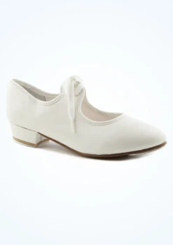 Alegra Tie Front Tap Shoe - White