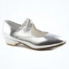 Alegra Tie Front Tap Shoe - Silver