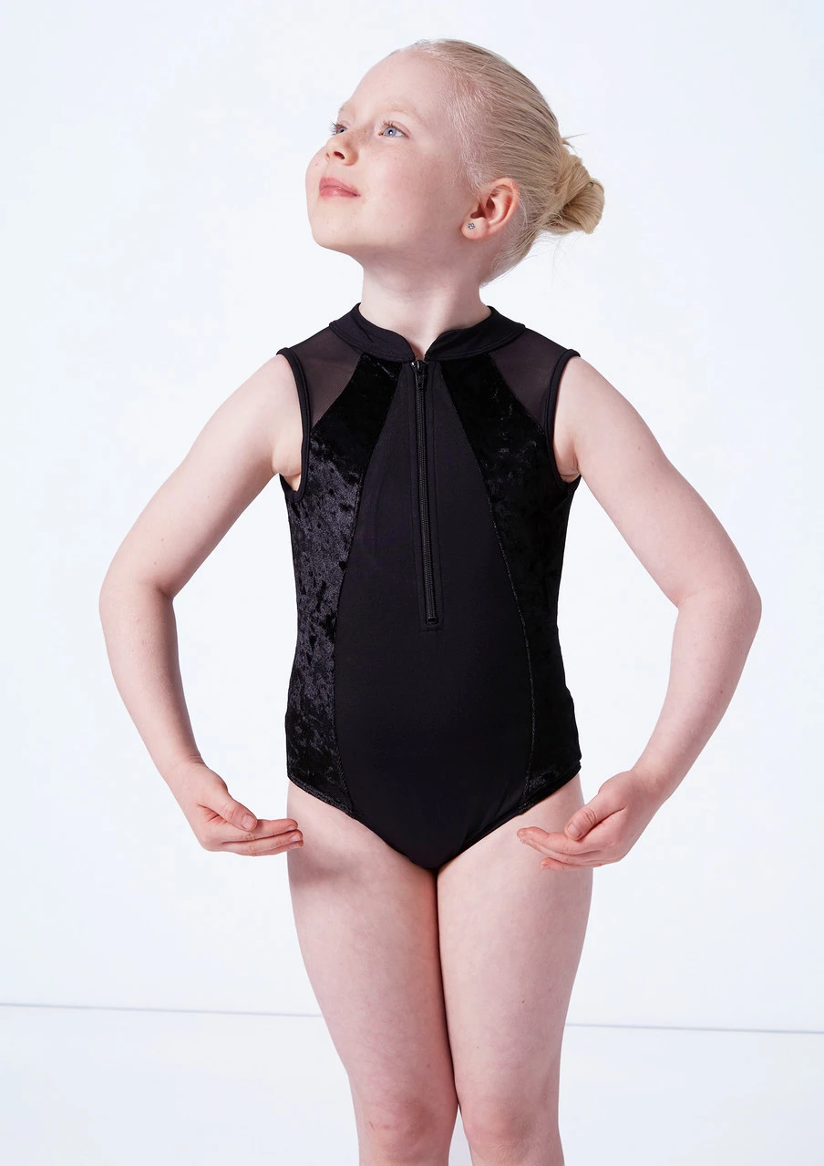 Bloch Girls Madinsson Zip Front Tank Leotard - Image 4